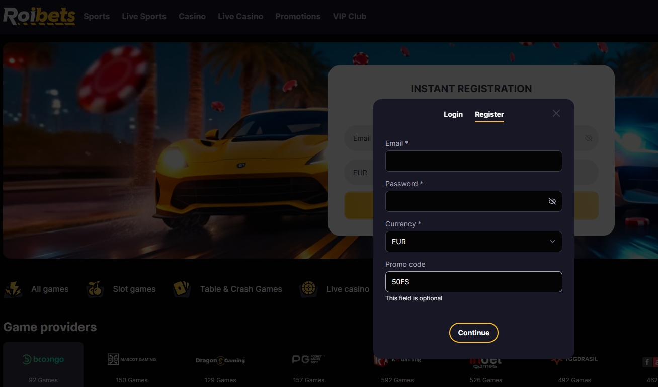 Roibets - 100 Giri Gratuiti